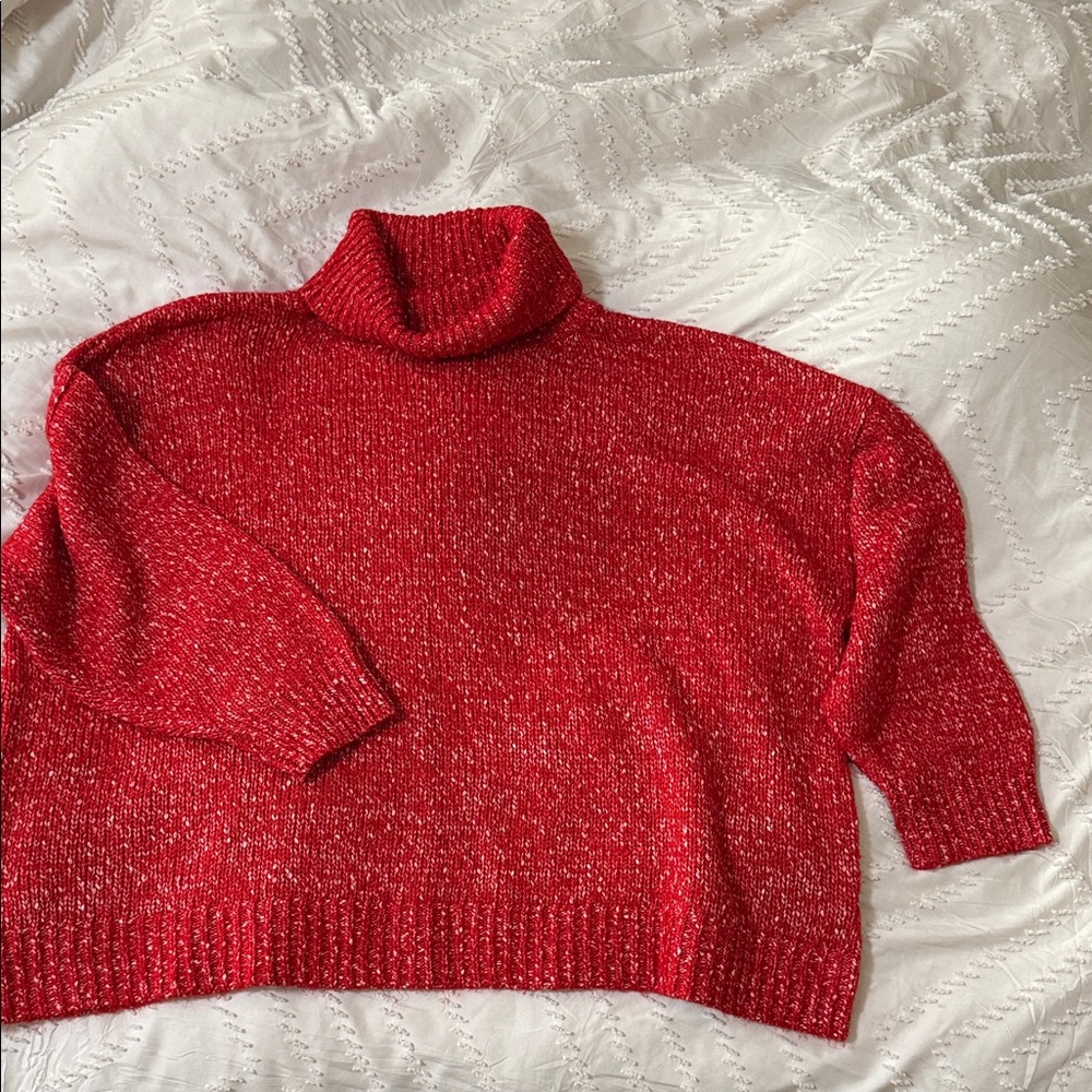 Eloquii Sparkling Red Turtleneck Sweater